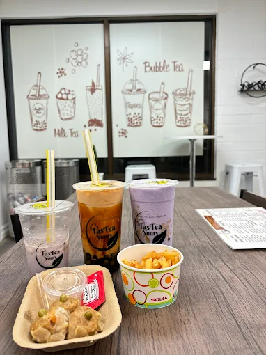 TasTea Yours signature bubble tea drinks - Filipino-inspired café in Edmonton