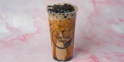 Okinawa Brown Sugar milk tea at TasTea Yours in Edmonton, AB